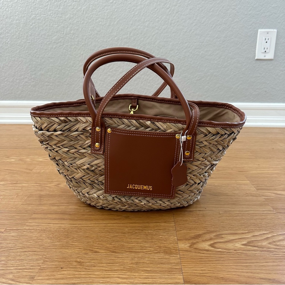 jacquemus woven beach bag